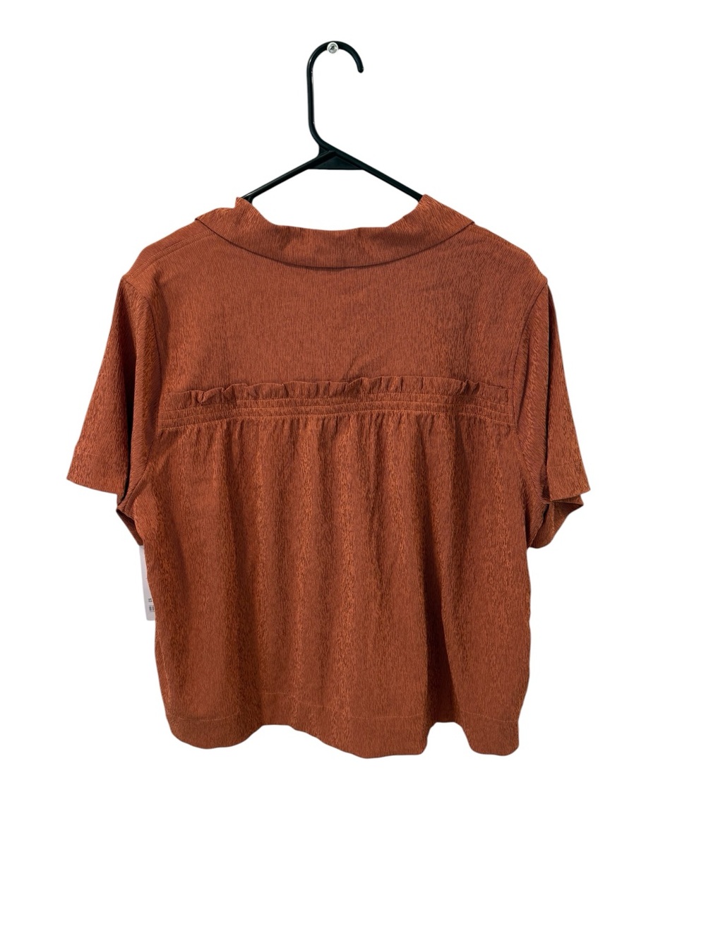 Athleta Rust Cropped Button-Up Top - Picture 3 of 6